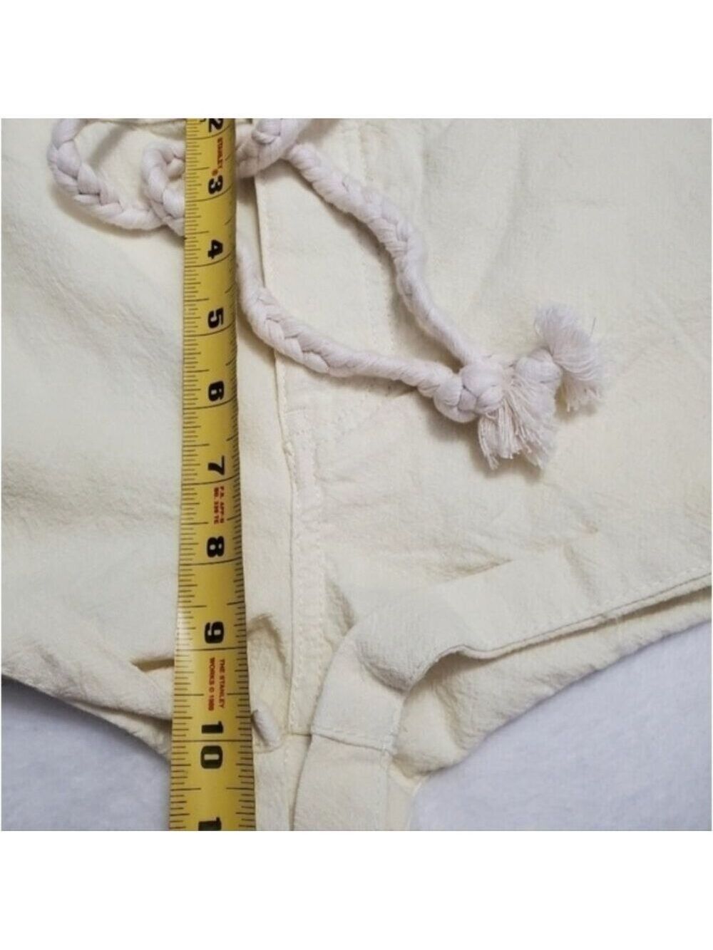 NWT Harlow Coastal Linen Cotton Blend Shorts Yellow M - Picture 7 of 14